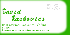 david raskovics business card